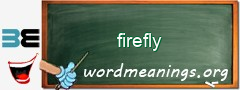 WordMeaning blackboard for firefly